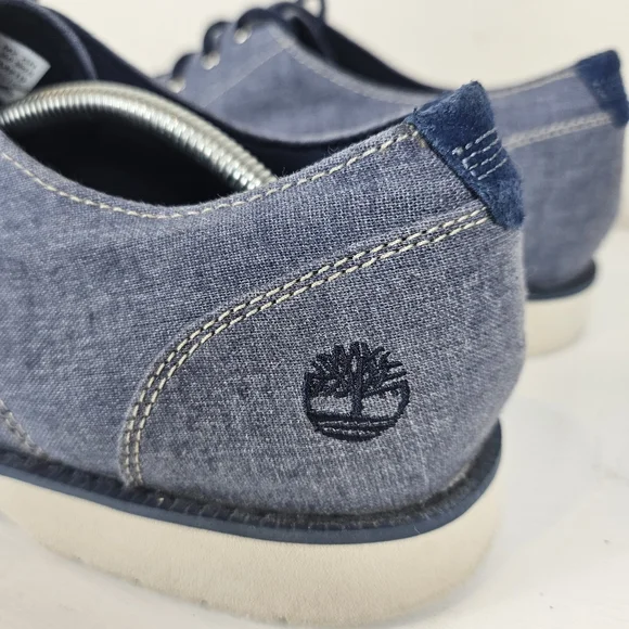 Timberland Men`s Woodhull Denim Canvas Oxford Dress Casual Shoe Sz 12 - Picture 3 of 14